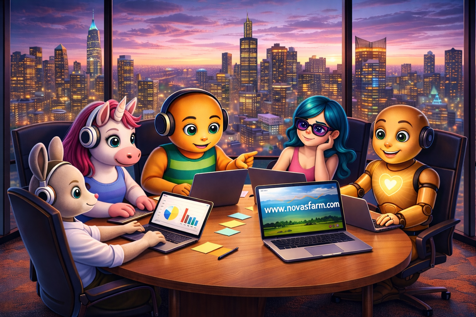 Nova's Büro Panorama